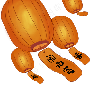 一个漂亮的花灯免抠图