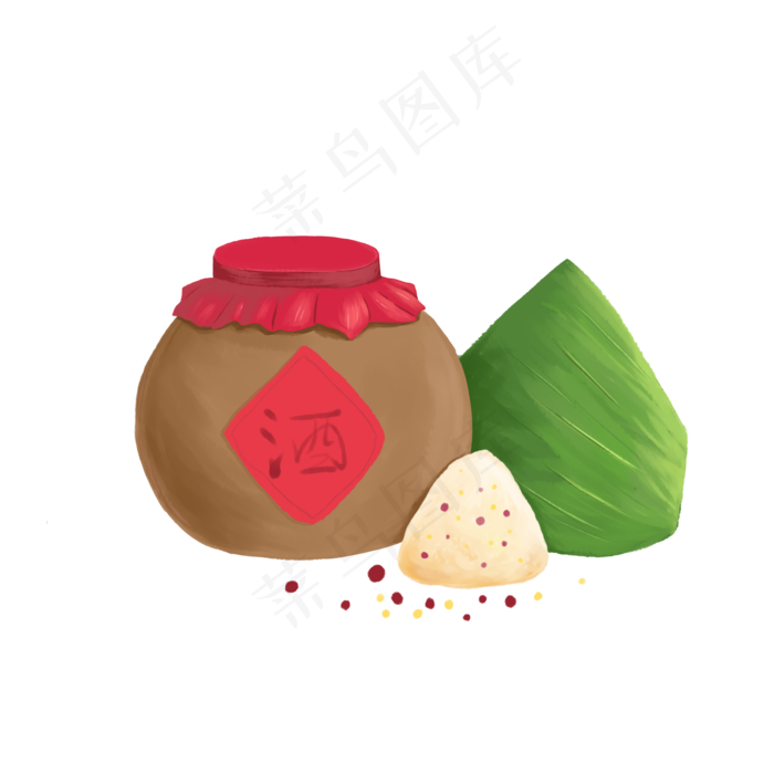 节日端午节粽子雄黄酒