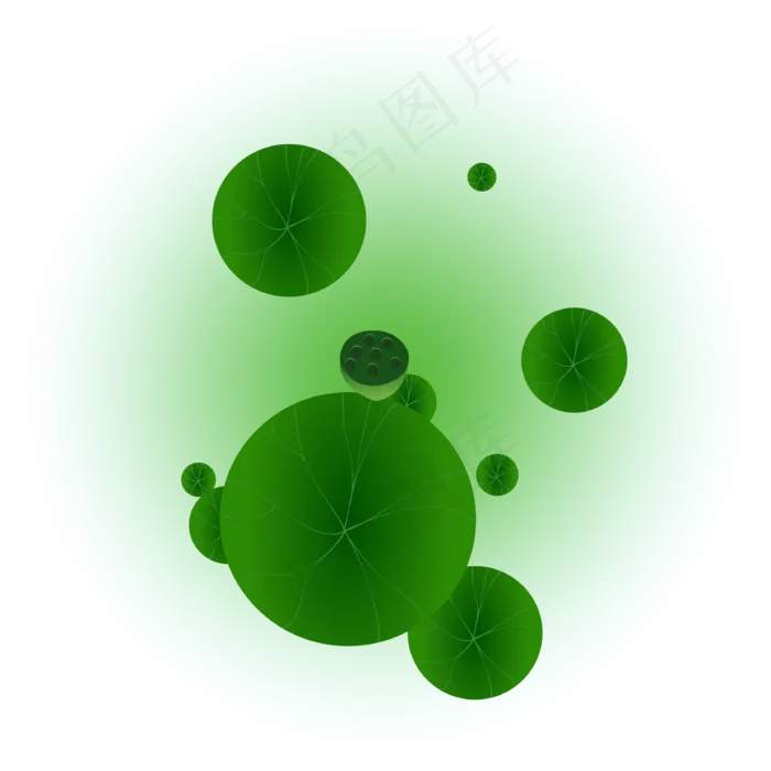 夏日荷花清新精美(3334*3334px 300 dpi )ai矢量模版下载