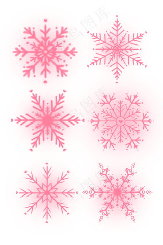 雪花装饰图案小雪花合集