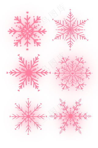 雪花装饰图案小雪花合集