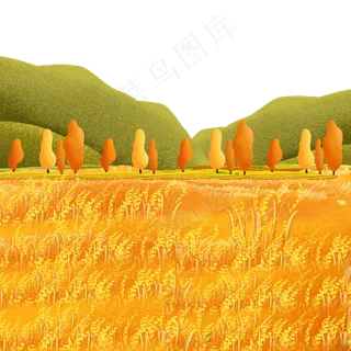 秋天丰收场景,免抠元素