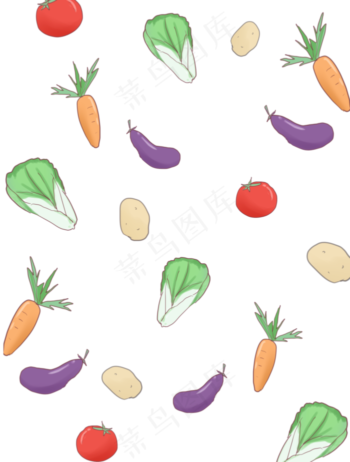手绘蔬菜水果