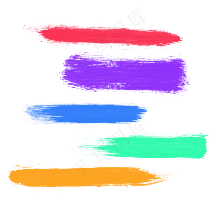 粉笔笔刷效果色彩清新(2500*2500px 150 dpi )ai矢量模版下载