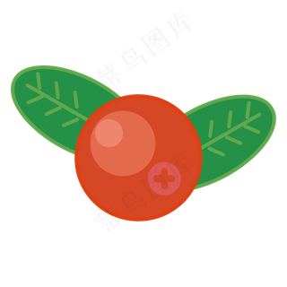 单个粉红色矢量蔓越莓