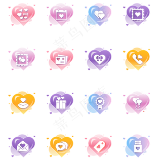 情人节渐变图标