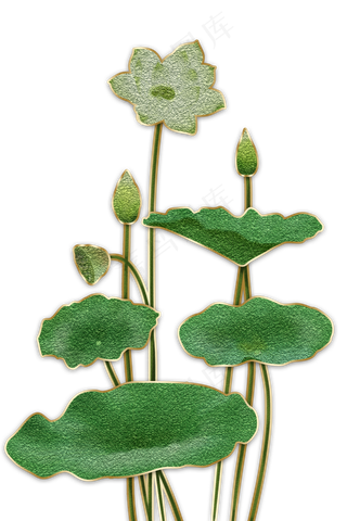 珐琅彩荷花荷叶装饰画