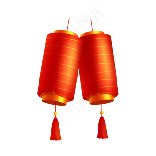 春节大红灯笼,免抠元素