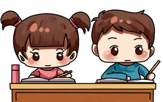 开学季中小学生上课学习,免抠元素