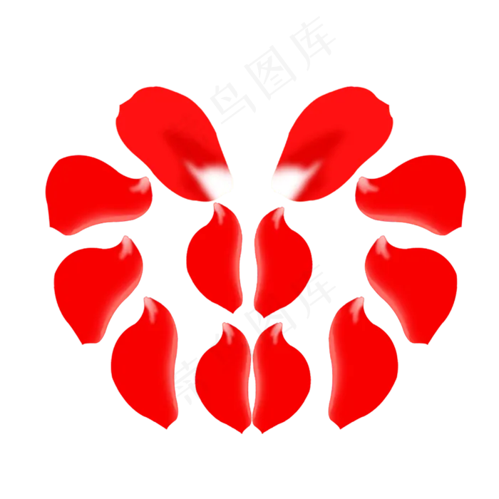 红色的玫瑰花瓣组成的形状(3000X3000(DPI:300))psd模版下载