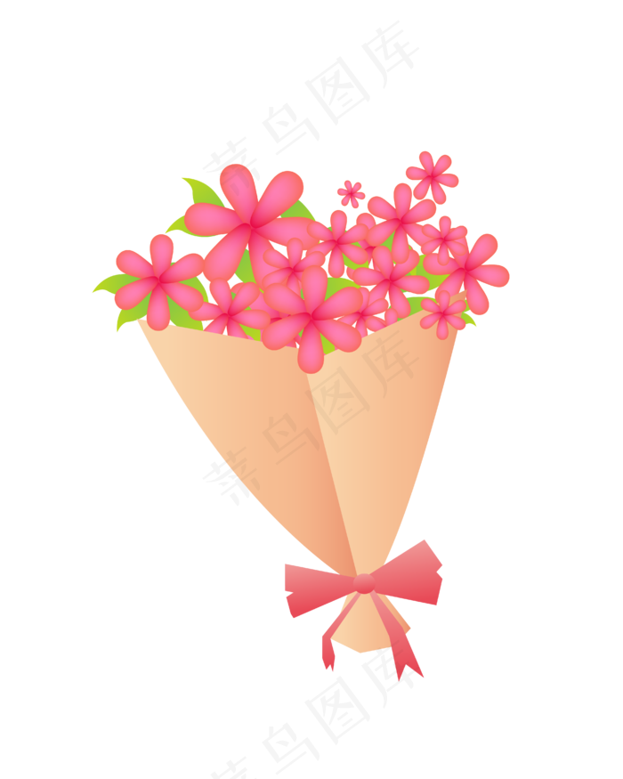 矢量手绘卡通花束(4167*5208px 300 dpi )ai矢量模版下载
