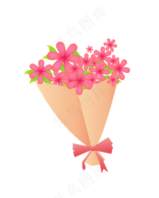 矢量手绘卡通花束