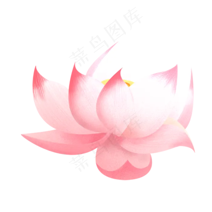 粉色创意荷花元素(2000X2000(DPI:300))psd模版下载