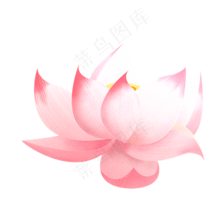 粉色创意荷花元素