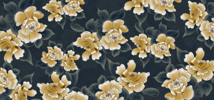 简约中国风花朵印花纹理背景