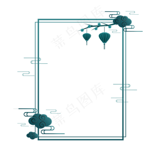 方形渐变后现代边框