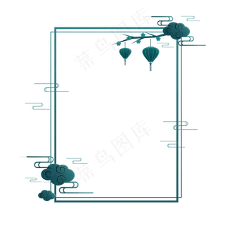 方形渐变后现代边框