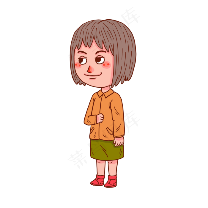 六一儿童节短发女孩