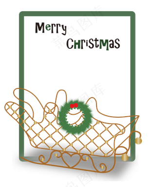 圣诞节小清新圣诞车边框png免费下,免抠元素