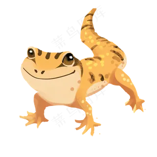 黄色守宫壁虎蜥蜴,免抠元素