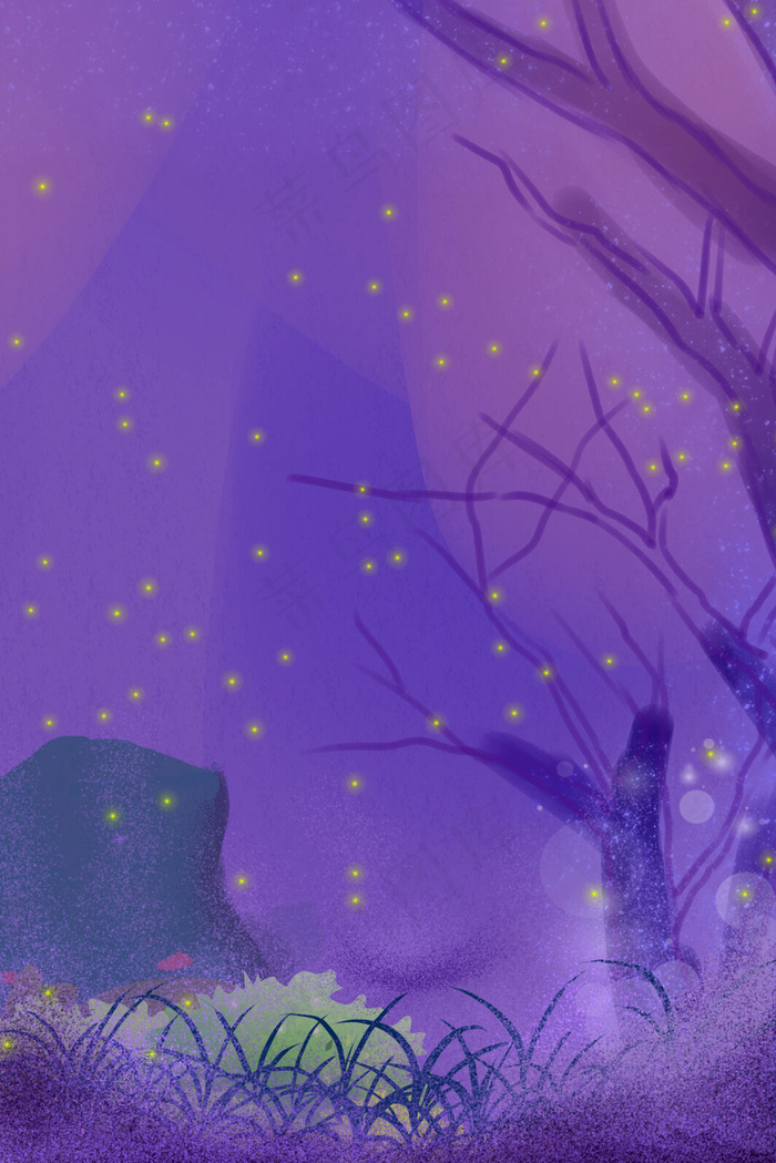 妇女节紫色梦幻psd分层banner(3545*5315px 	      )psd模版下载