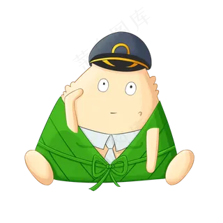 清明粽子拟人警察