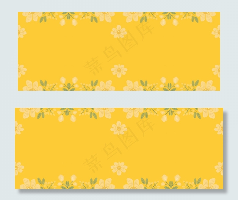 春天卡通文艺小花黄banner