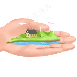 创意风格手捧掌中世界