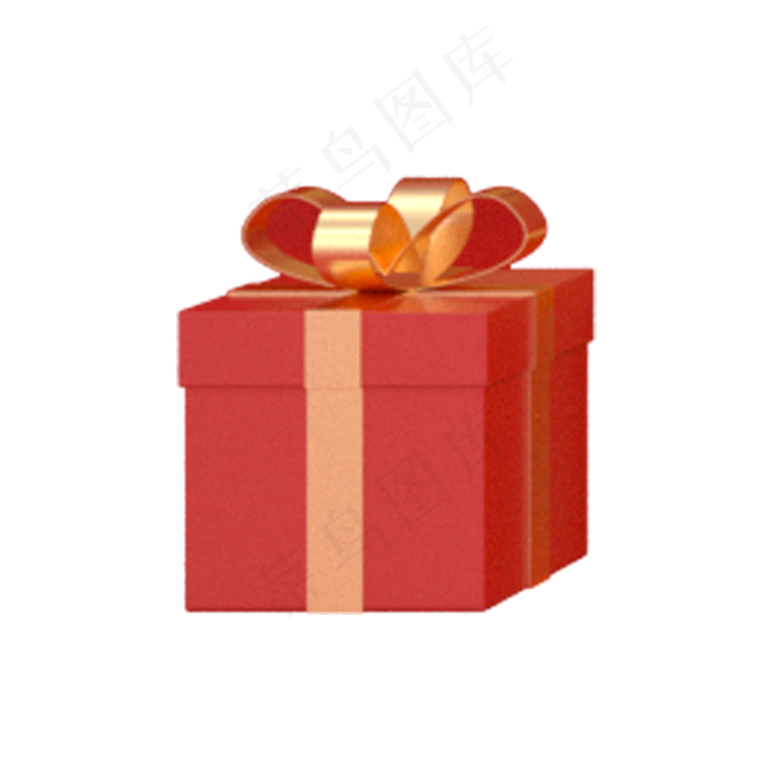 红色春节喜庆礼盒元素,免抠元素