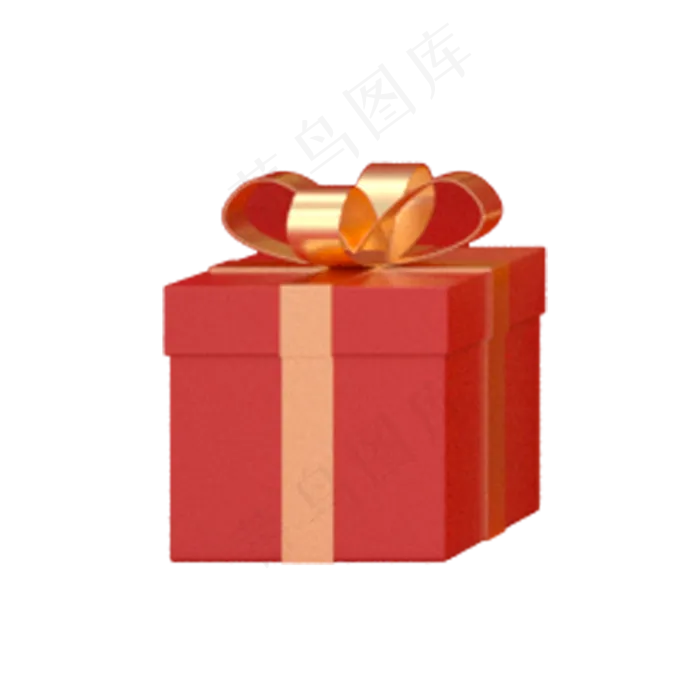 红色春节喜庆礼盒元素,免抠元素(2000X2000(DPI:300))psd模版下载
