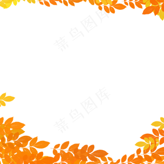 水彩风格花卉花环叶子01