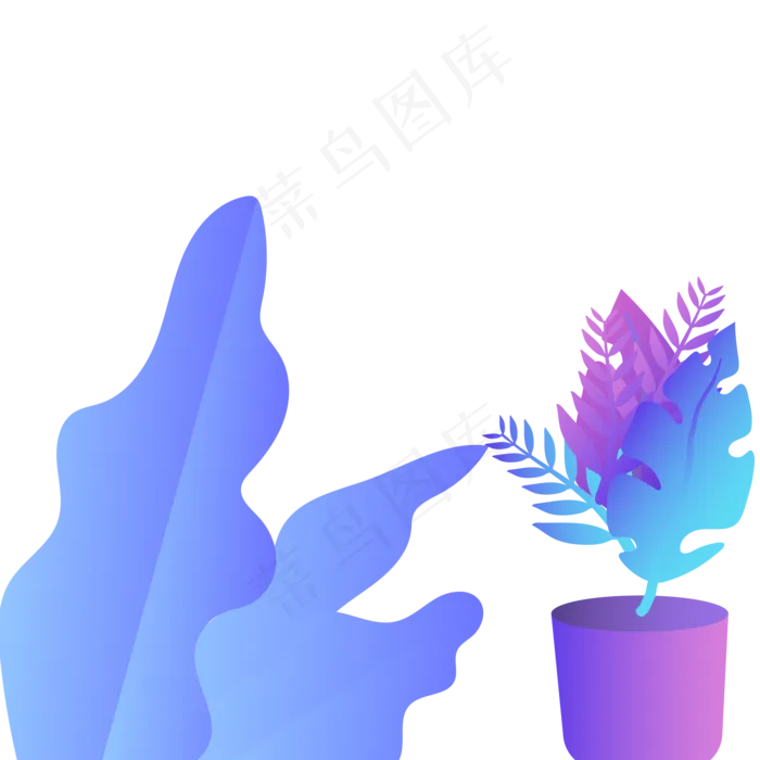 花盆春季自然植物(2000X2000(DPI:300))psd模版下载