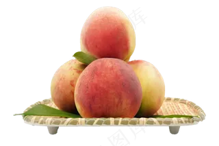 一盘水果桃子