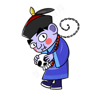 中元节可爱小僵尸,免抠元素