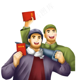 2个彩绘党员人物图案