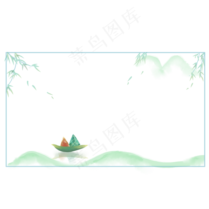 端午节边框粽子(2000X2000(DPI:300))psd模版下载