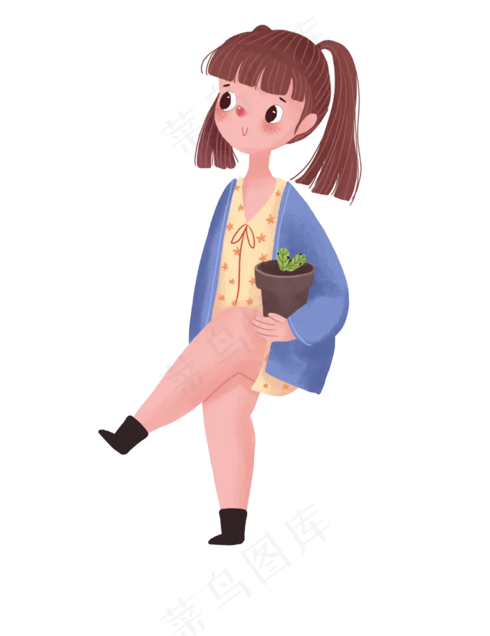 六一儿童节女孩手绘(2551X3307(DPI:300))psd模版下载