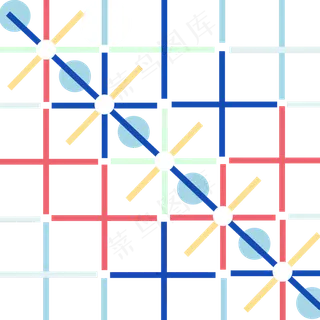 彩色几何印花装饰图,免抠元素