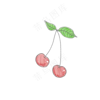 涂鸦简笔画樱桃PNG