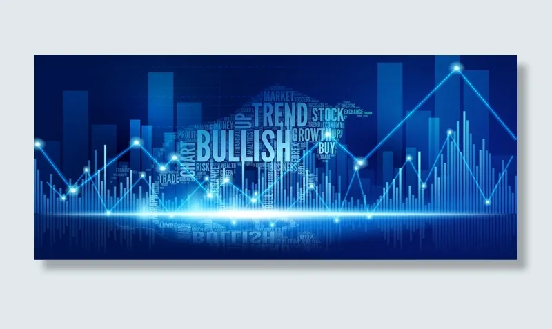 平面蓝色股票走势金融图(982*417px 	        )ai矢量模版下载