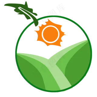 矢量绿色农场生态水果图标