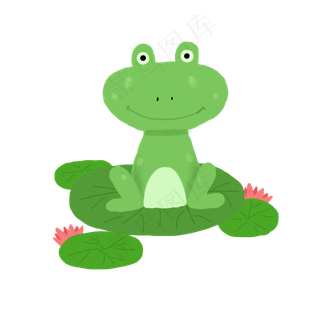 夏季荷塘的小青蛙