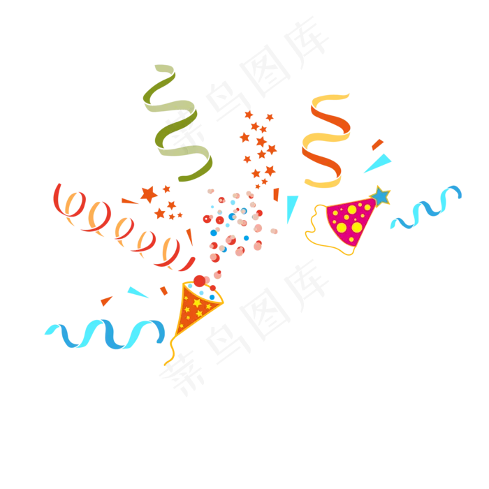 矢量节日庆祝撒花(2000X2000(DPI:300))ai矢量模版下载