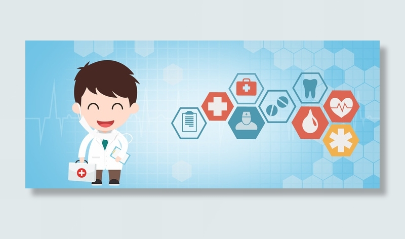 医疗科技医生分子结构背景背景图片素材