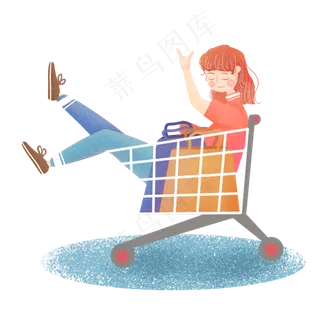 购物狂欢618女孩png素材 购物狂欢618女孩png素材