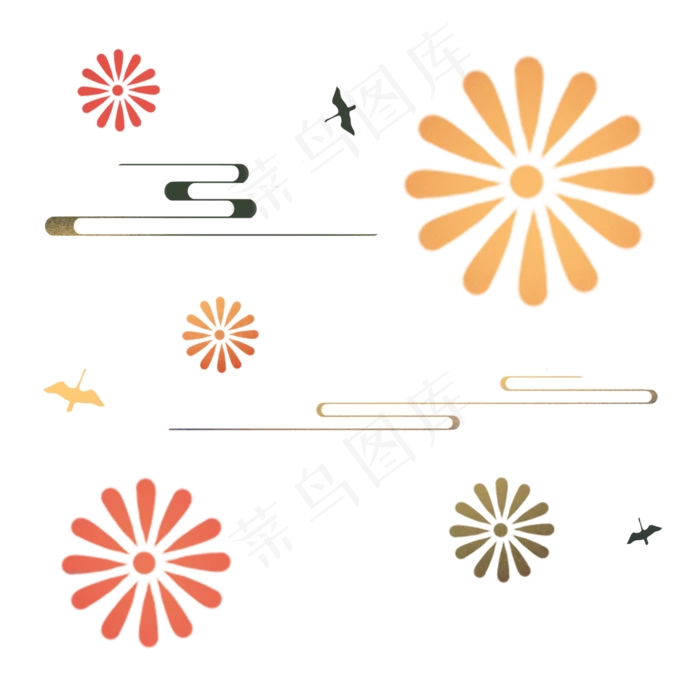 古典日式花纹,免抠元素(2000*2000px 300 dpi )ai矢量模版下载