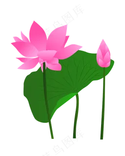 矢量卡通粉色莲花 矢量卡通粉色莲花