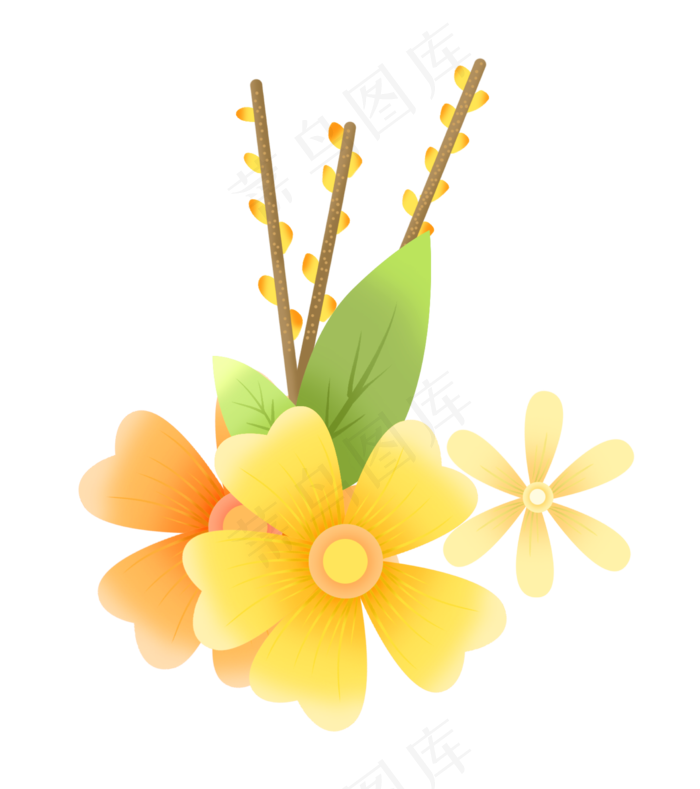 春天黄色花卉