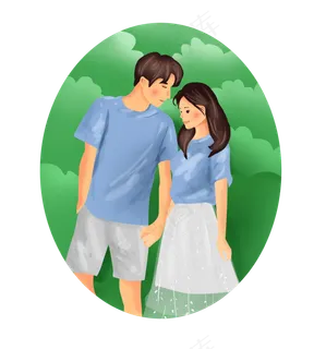 520手绘情侣素材