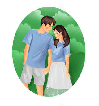 520手绘情侣素材